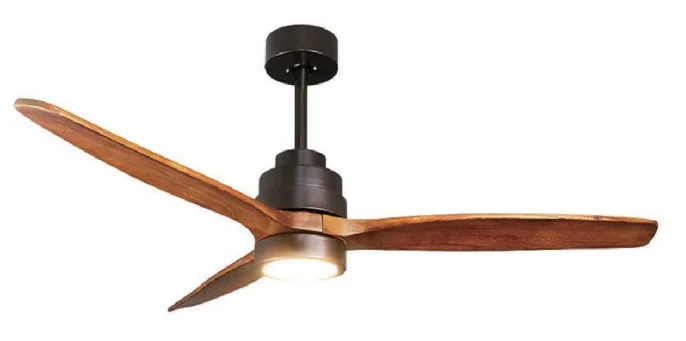 E1024 — Wood blade ceiling fan with light