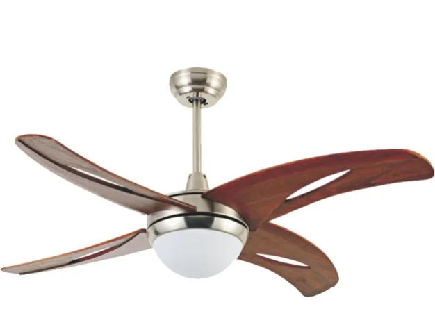 E1026 — Wood blade ceiling fan with light