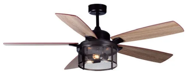 E1037 — Plywood blade ceiling fan with light
