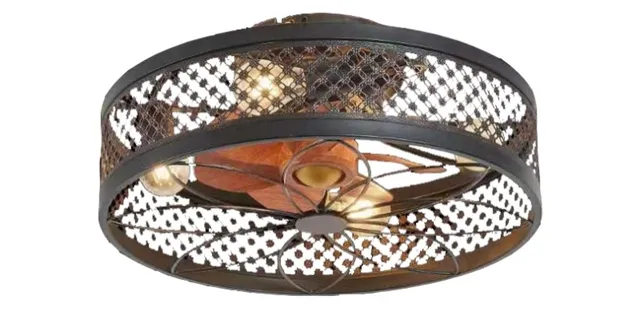 E1076 — Decorative ceiling fan with light