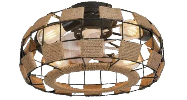 E1077 — Decorative ceiling fan with light
