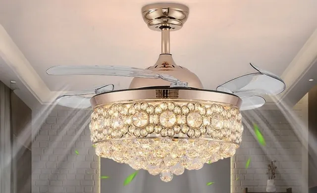 E1102 — Decorative ceiling fan with light