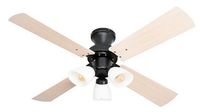 E1139 — Plywood blade ceiling fan with light