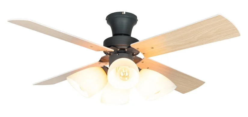 E1139F — Plywood blade ceiling fan with light