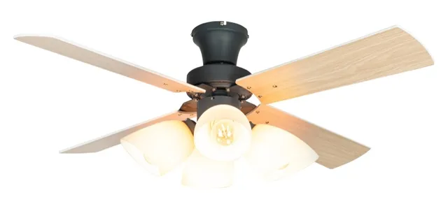 E1139F — Plywood blade ceiling fan with light