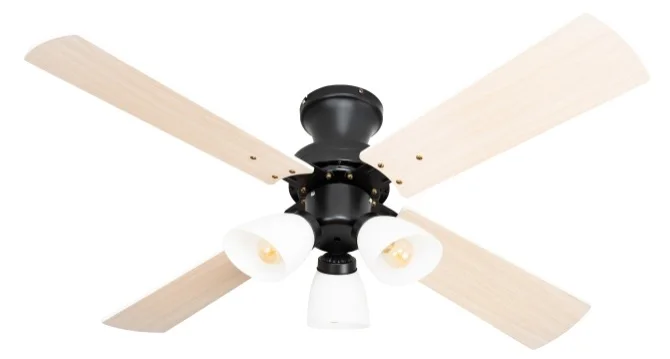 E1139T — Plywood blade ceiling fan with light