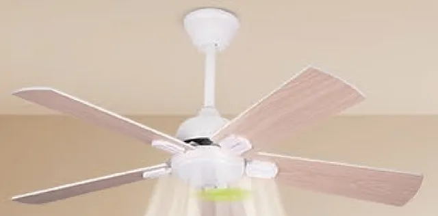 E1340-A01 — Plywood blade ceiling fan with light